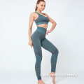 Set da yoga per abbigliamento sportivo stretto a vita alta da donna